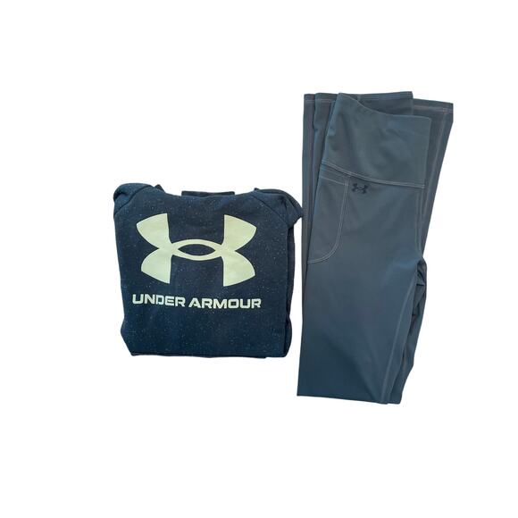 UNDER ARMOUR Hoodie + Bootcut Pants – Gray Flecked Set, Size Small, RN#96510140 - Picture 13 of 13